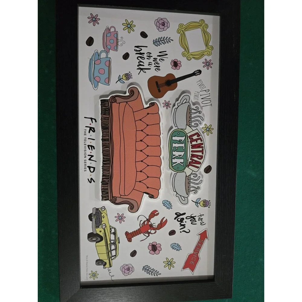 Friends‎ Central Perk Wooden 3-D Framed Wall Art NWT